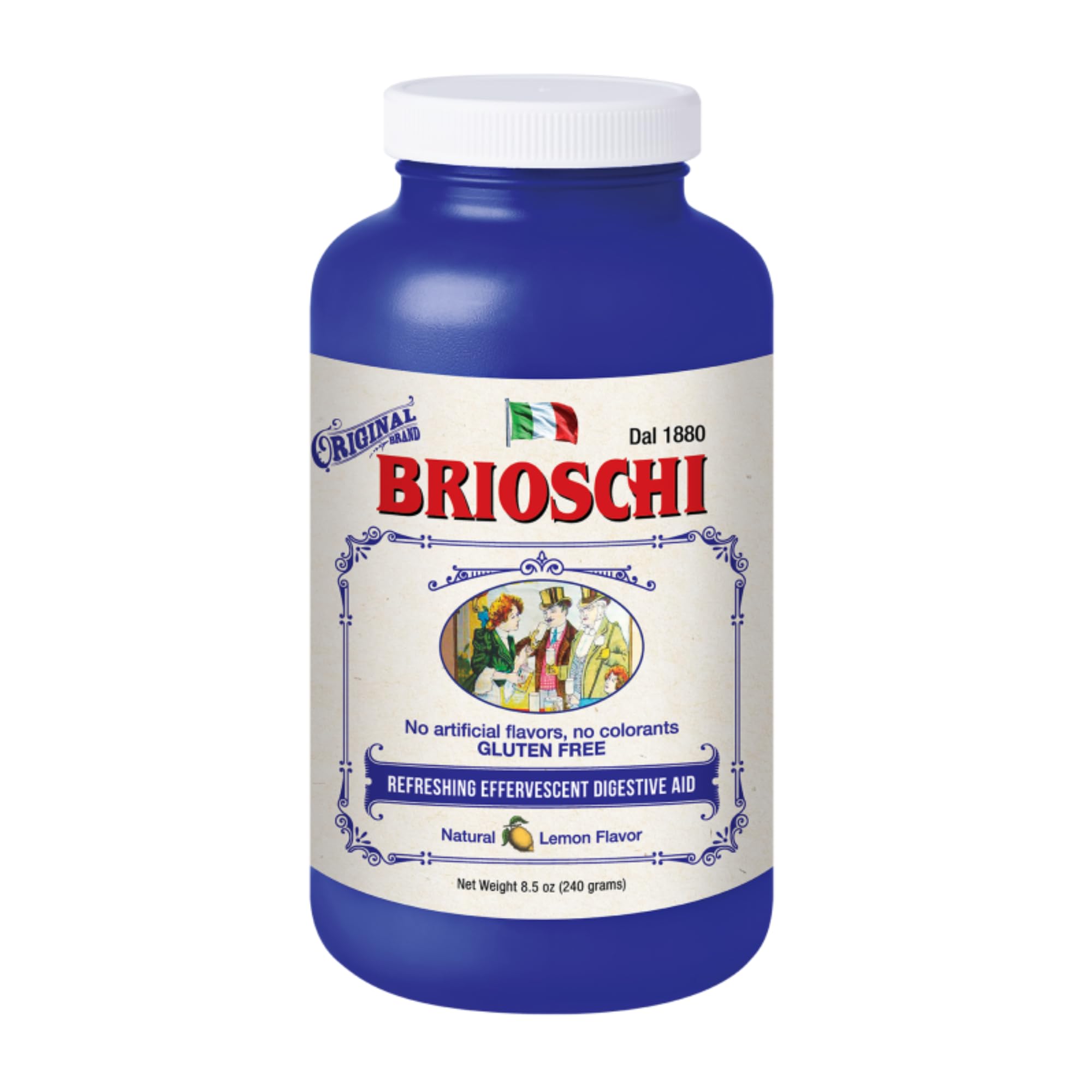 BrioschiItalian Lemon Flavored Effervescent Heartburn, Upset Stomach, Acid Indigestion, 8.5 oz bottle