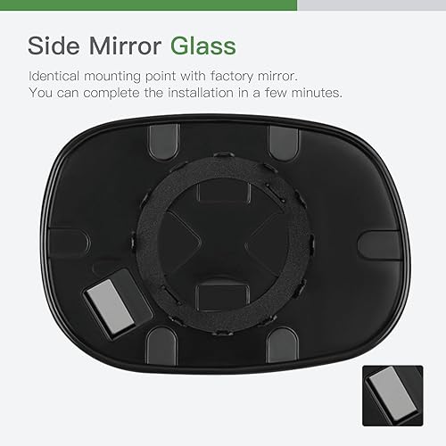 Miniatura 5 de SCITOO Espejo retrovisor lateral de cristal para conductor, espejo lateral izquierdo, apto para 1997-2000 para Dodge DAKOTA 1998-2002 para DURANGO