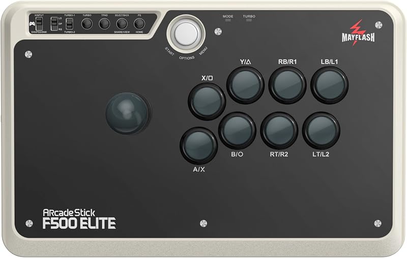 May Flash F500 Elite USB Video Game Controller, Compatible with Xbox Series S/X, Xbox One, Switch, PlayStation 4, PC Windows
