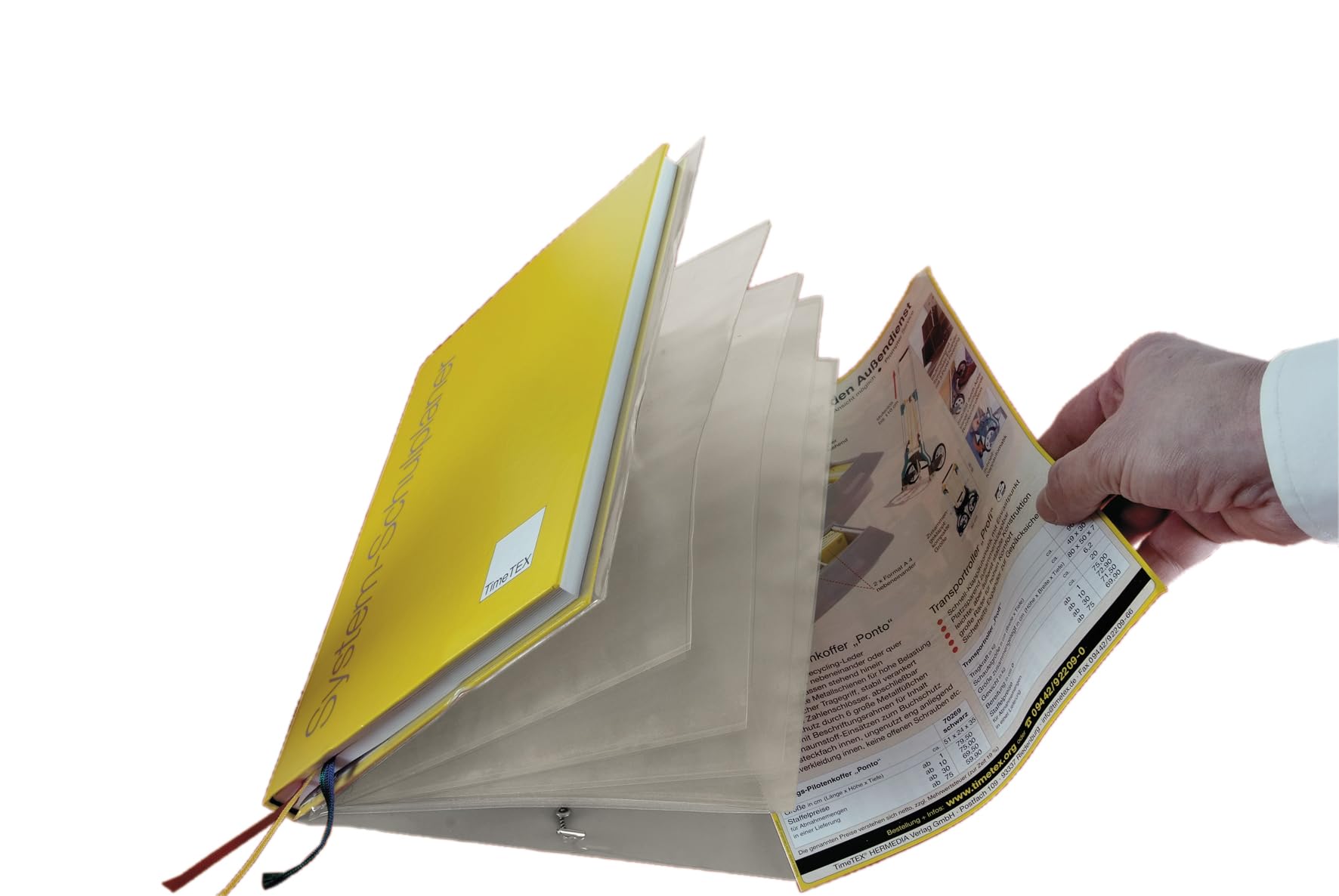TimeTEX - Expanding Folder for School Planner A4-Plus | A4 Expanding Folder for Storing & Organising Documents for School Planner | Transparent