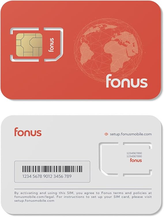 Fonus Mobile SIM Card with Unlimited Data and Free Roaming in USA