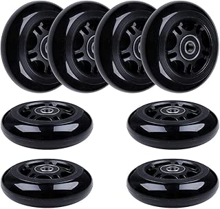 AOWISH 8-Pack 80mm Inline Skate Wheels 85A Inline Skates Replacement Wheel with Bearings ABEC-9 - coolthings.us