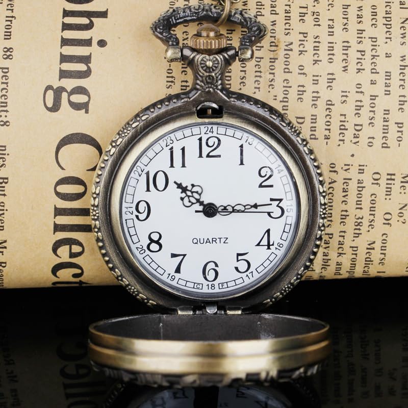 Image of Tiong Pocket Watch Hollow Tree of Life Design Roman Numerals Engraved Bible Verse Quartz Pocket Watch with Chain Custom Pocket Watch Birthday Gifts