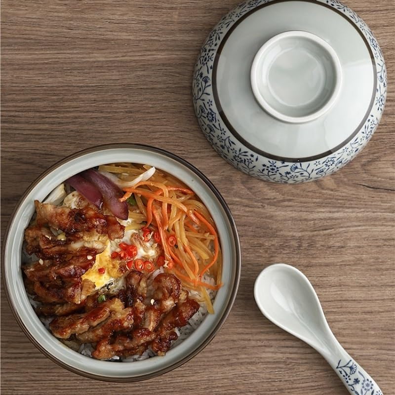 Miski do Ramen Miska na owoce 6,5 cala Ceramiczna miska do zupy Ceramiczna miska na makaron Instant Restauracja Gotowana na parze miska na warzywa chińska miska deserowa salaterka talerze obiadowe