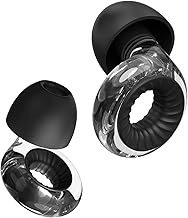 Noise Earplugs, Sleeping Earplugs, Super Soft and Reusable Hearing Protection in Flexible for Sleeping, Focus, Travel, Noise Sensitivity (Transparent+Black)