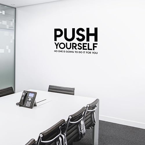 Miniatura 5 de Calcomanía de vinilo para pared, 22 x 40 pulgadas, moderna calcomanía motivacional con cita para el hogar, escuela, objetivos, aula, dormitorio,