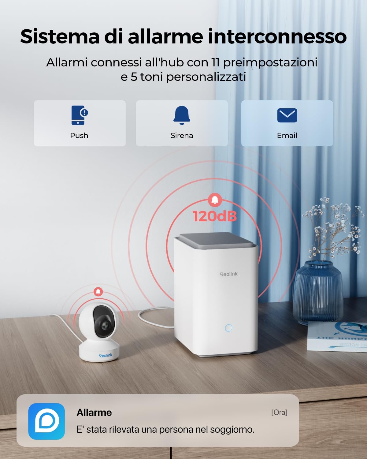 Reolink Home Hub Pro, Controllo Centralizzato Fino a 24 Telecamere, Spazio di Archiviazione HDD Fino a 16TB, Crittografia AES-128, Streaming 8K, Wi-Fi 6 e Sirena da 120 dB.