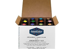 AmeriColor Airbrush Color Kit: Spectrum of Vibrant Hues for Culinary Creations