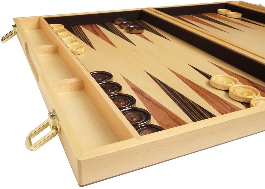 18" Classic Wood Backgammon Set - Burlwood