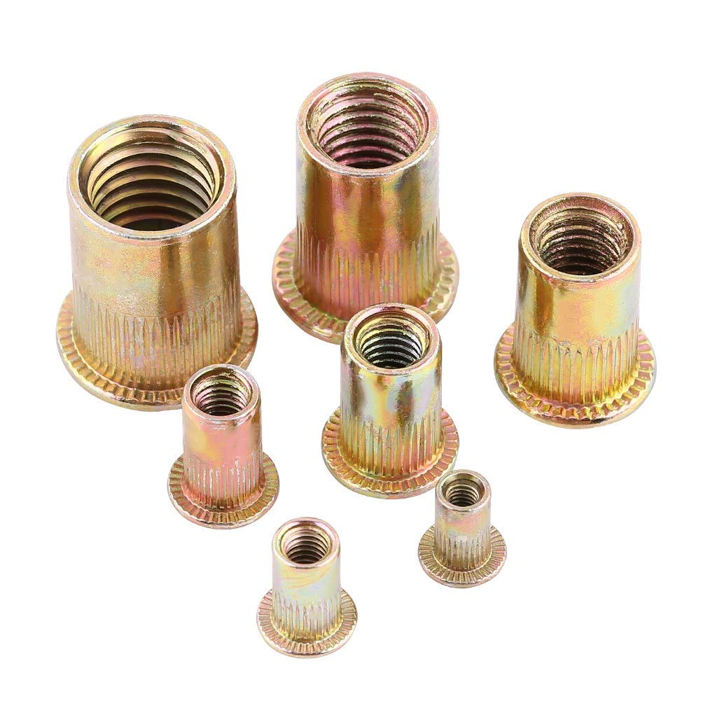 Walfront ナットリベット ブラインドファスナー M3-M12 炭素鋼 フラットねじ切りリベットナットフランジリベットナッツファスナー(M12 20個)