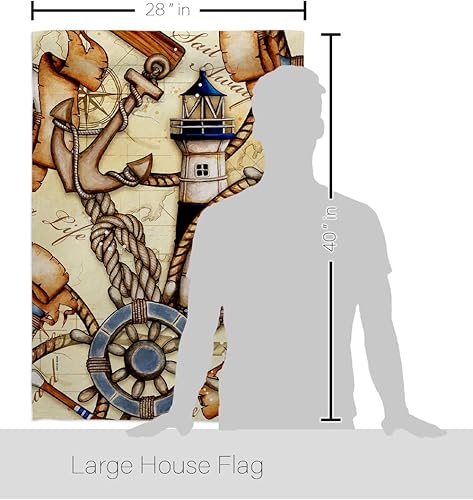 Miniatura 2 de Bandera náutica costera de Sailor Sea Shells al aire libre, decoración del océano de verano, pancarta pequeña para jardín, patio, regalo de doble