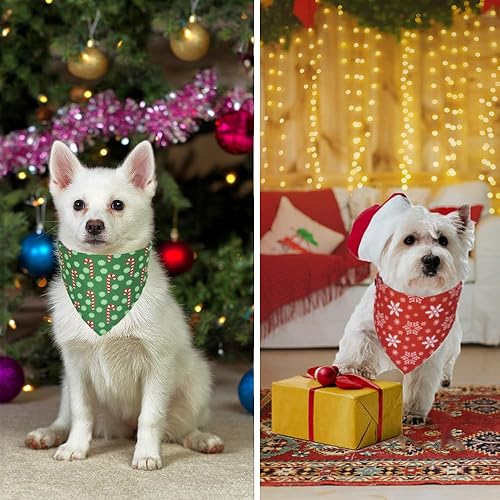 Miniatura 3 de ADOGGYGO Paquete de 4 pañuelos de Navidad para perro, bufanda triangular, baberos triangulares, accesorios de disfraz de Navidad para perros