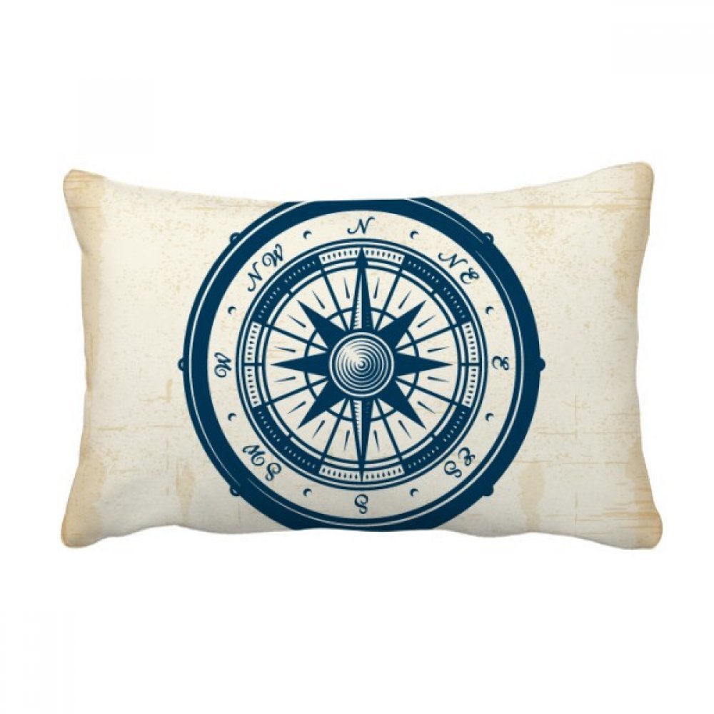 Coussin de soutien lombaire boussole armée océan multicolore 40x60 cm pour canapé