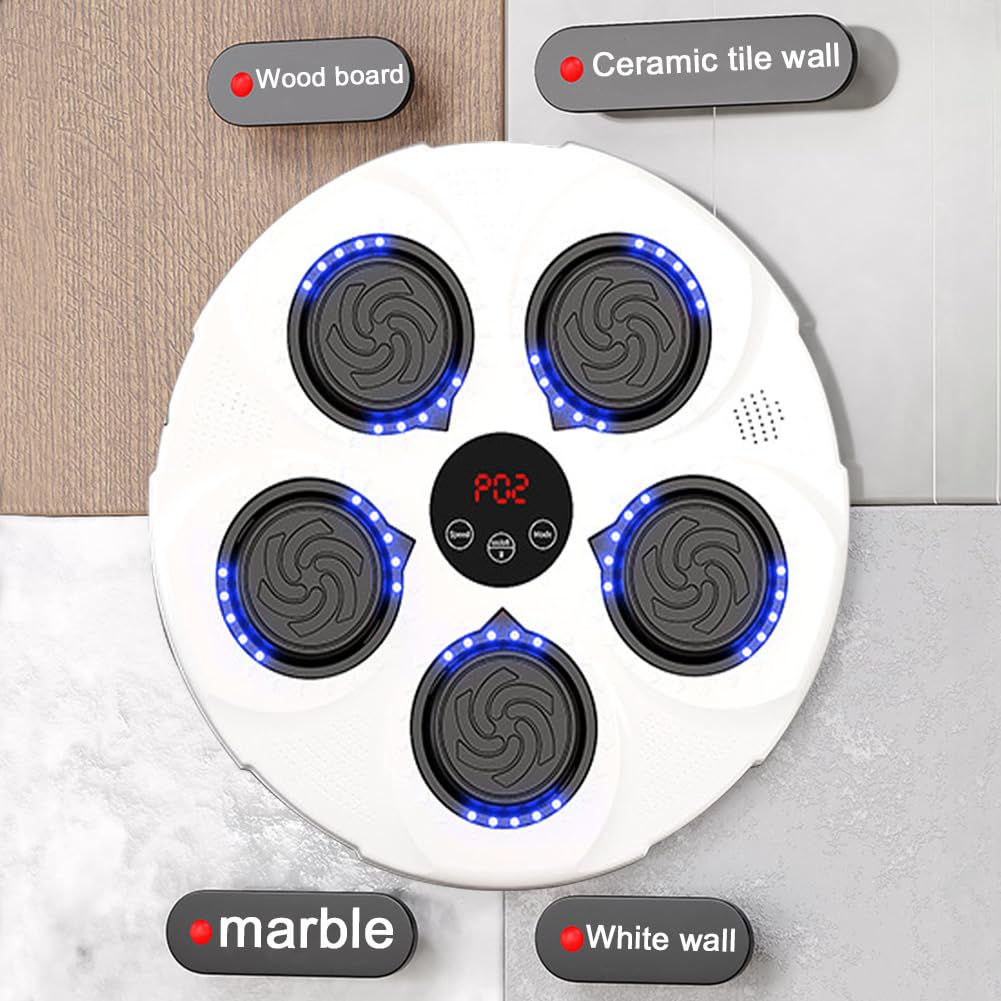Máquina De Boxeo Musical, Máquina De Boxeo Musical Inteligente, Equipo De Entrenamiento De Objetivo De Pared Electrónico con Música, Entrenador De Boxeo Electrónico con Música Led Bluetooth (c