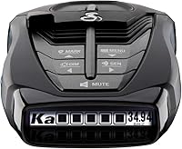 Cobra RAD 480i Radar Detector: Long-Range LaserEye Front/Rear Detection, Bluetooth, CarPlay/Android Auto, DSP Filtering, Black