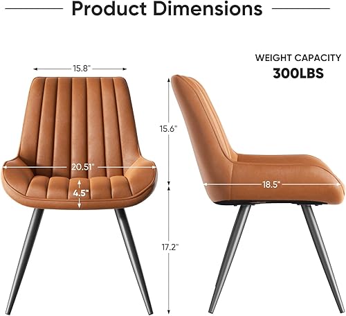 Miniatura 2 de Nalupatio Juego de 4 sillas de comedor modernas, cómodas sillas de comedor con cojines gruesos, sillas auxiliares de cocina de tela tapizada con