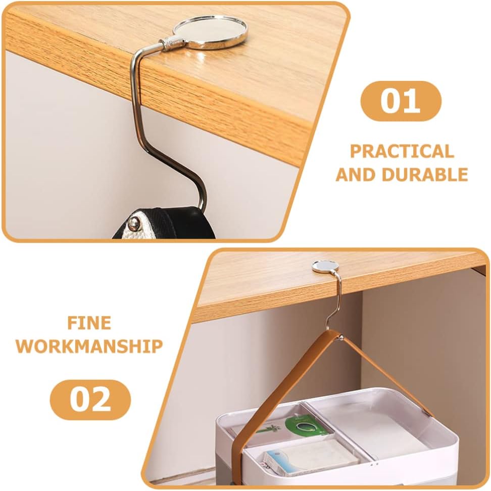 Zerodeko 10 Pcs Purse Hooks - Table & Desk Hanger Holder, Under Counter & Christmas Stocking Holder, Mantel Hooks