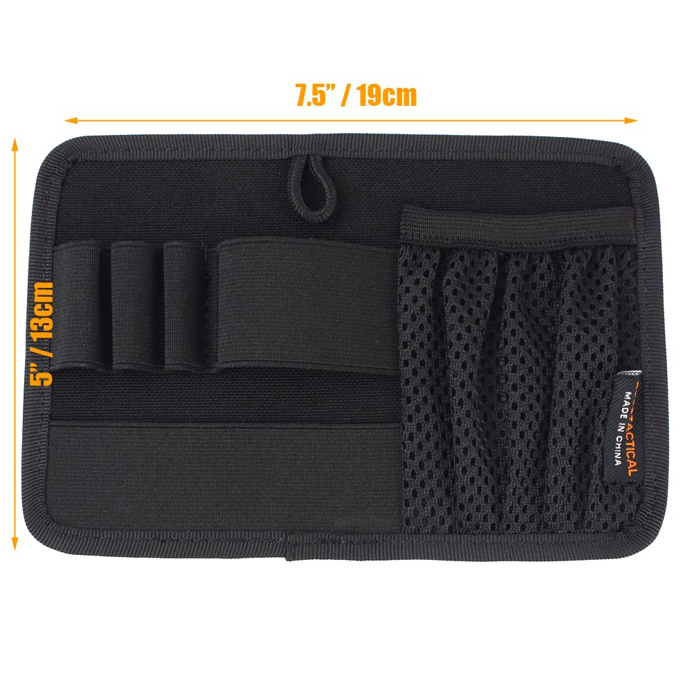 Safariland Model 190 Handcuff Case with Top Flap and Tapered Bottom, Black, STX Basketweave with Hidden Snap, for Standard Hinged Handcuffs