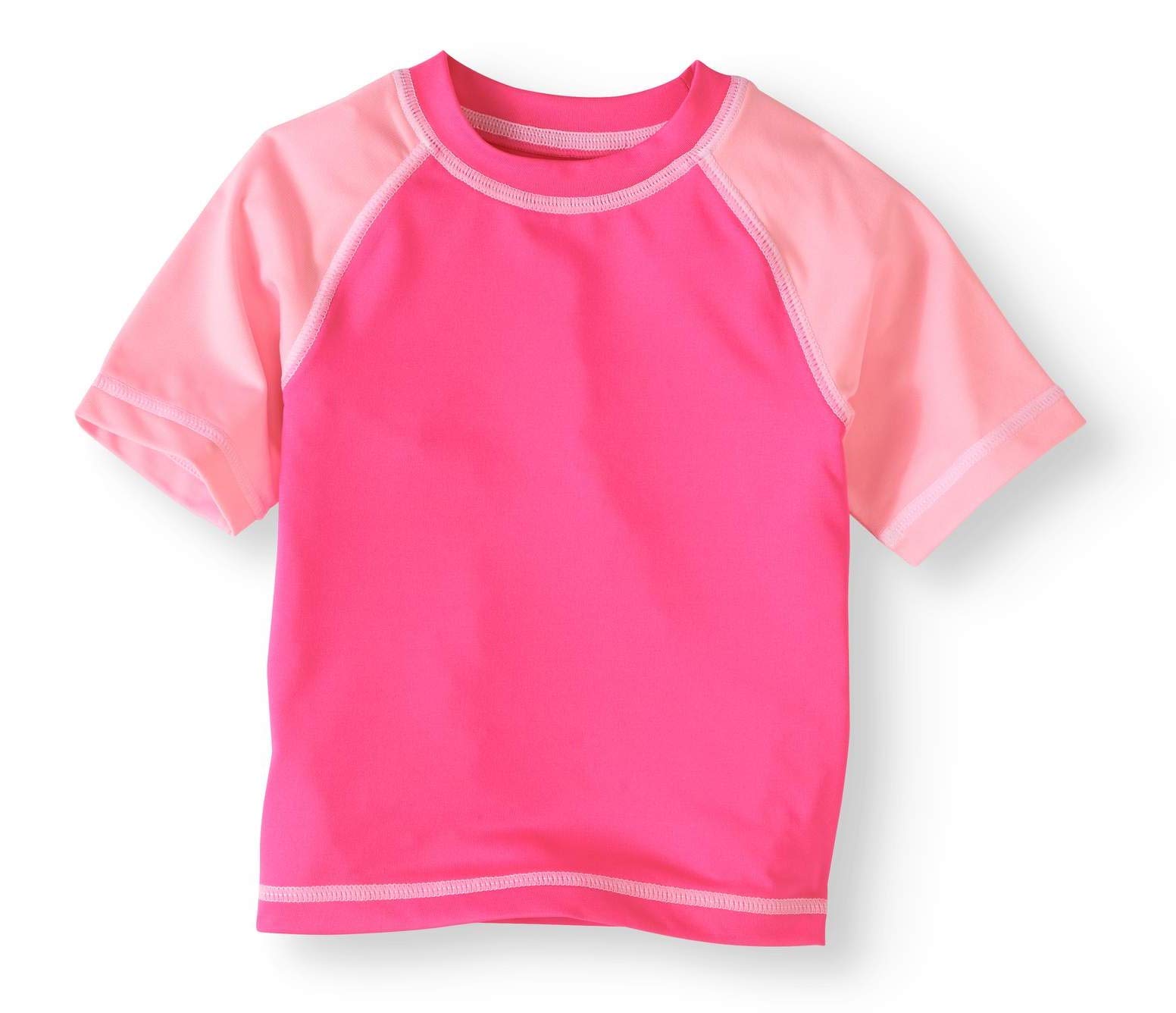 Healthtex Baby Girls Pink Rash Guard Swim Top (3-6 Months)