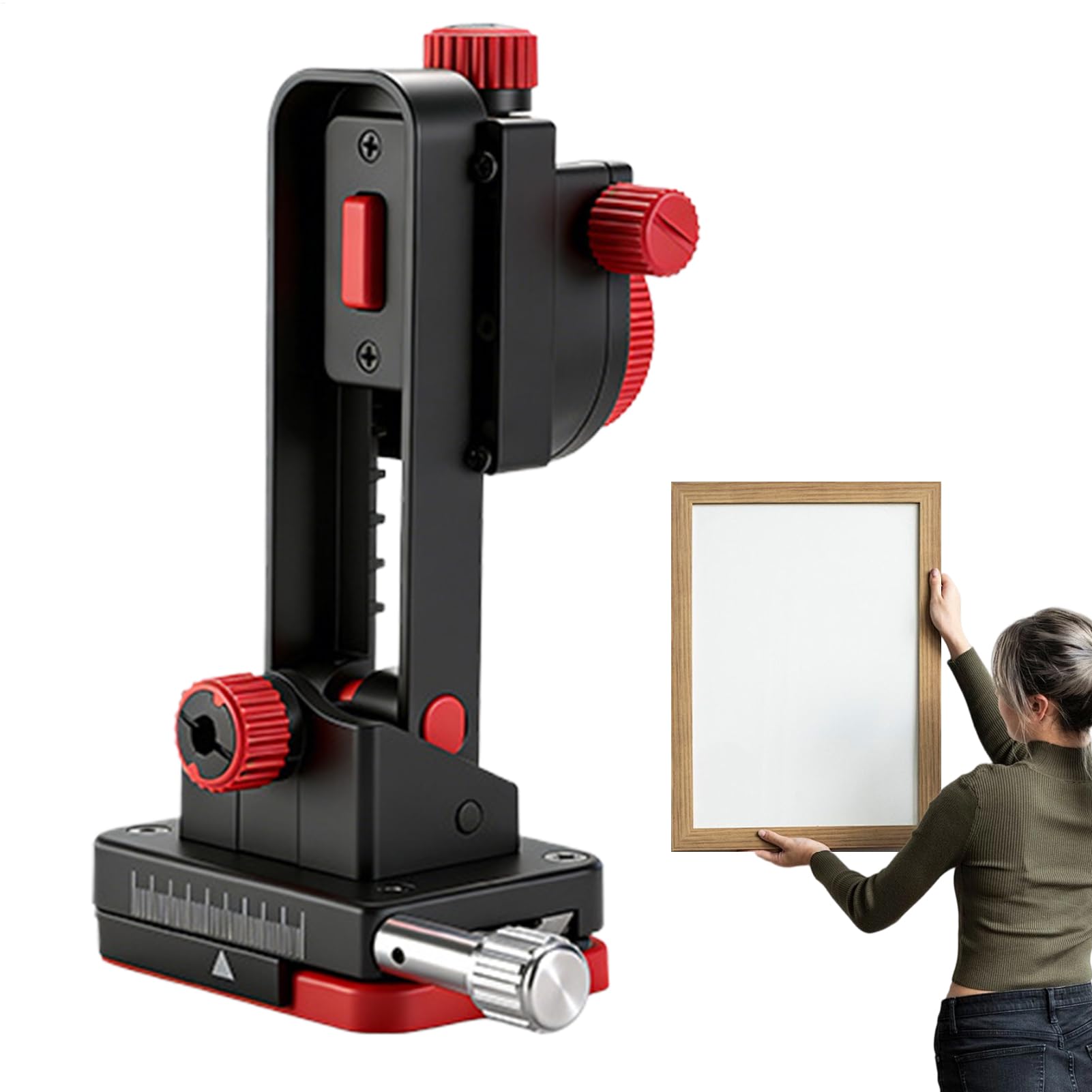 Support de niveau et rangement rotatif pour instruments de mesure