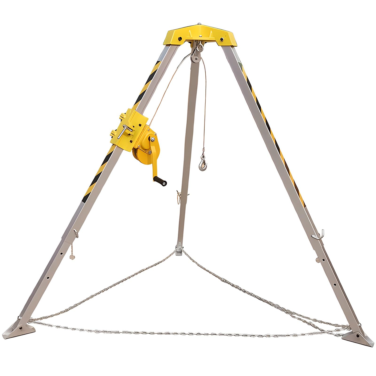 Support de treuil, Kit trépied en Aluminium, treuil de Levage for, sécurité avec Dispositif Verrouillage Automatique(2600 LBS Winch)