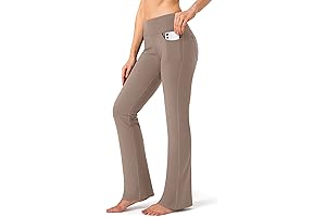 Women's 4 Pockets High Waist Dress Pants Bootcut Yoga Pants
