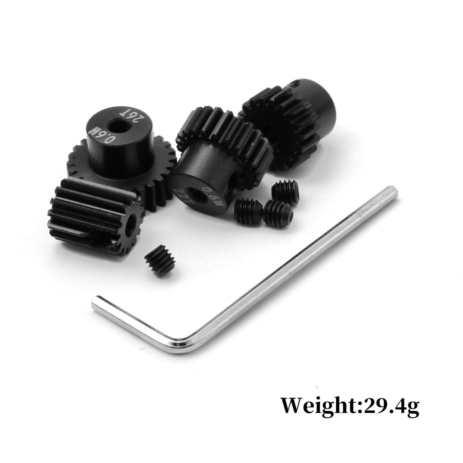 JOYSOG Engrenages métalliques 14T+19T+22T+26T pour MJX Hyper Go 1/14 14301 14303/Hyper Go 1/16 16208 16210 RC Motor Pignon Gear Set