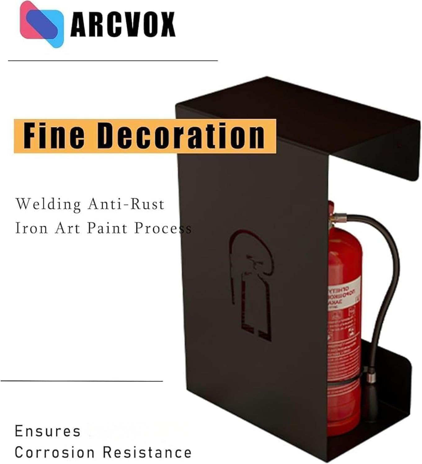 Armario para extintor de incendios, funda decorativa de pie para tiendas, capacidad para 2 extintores de 5 kg