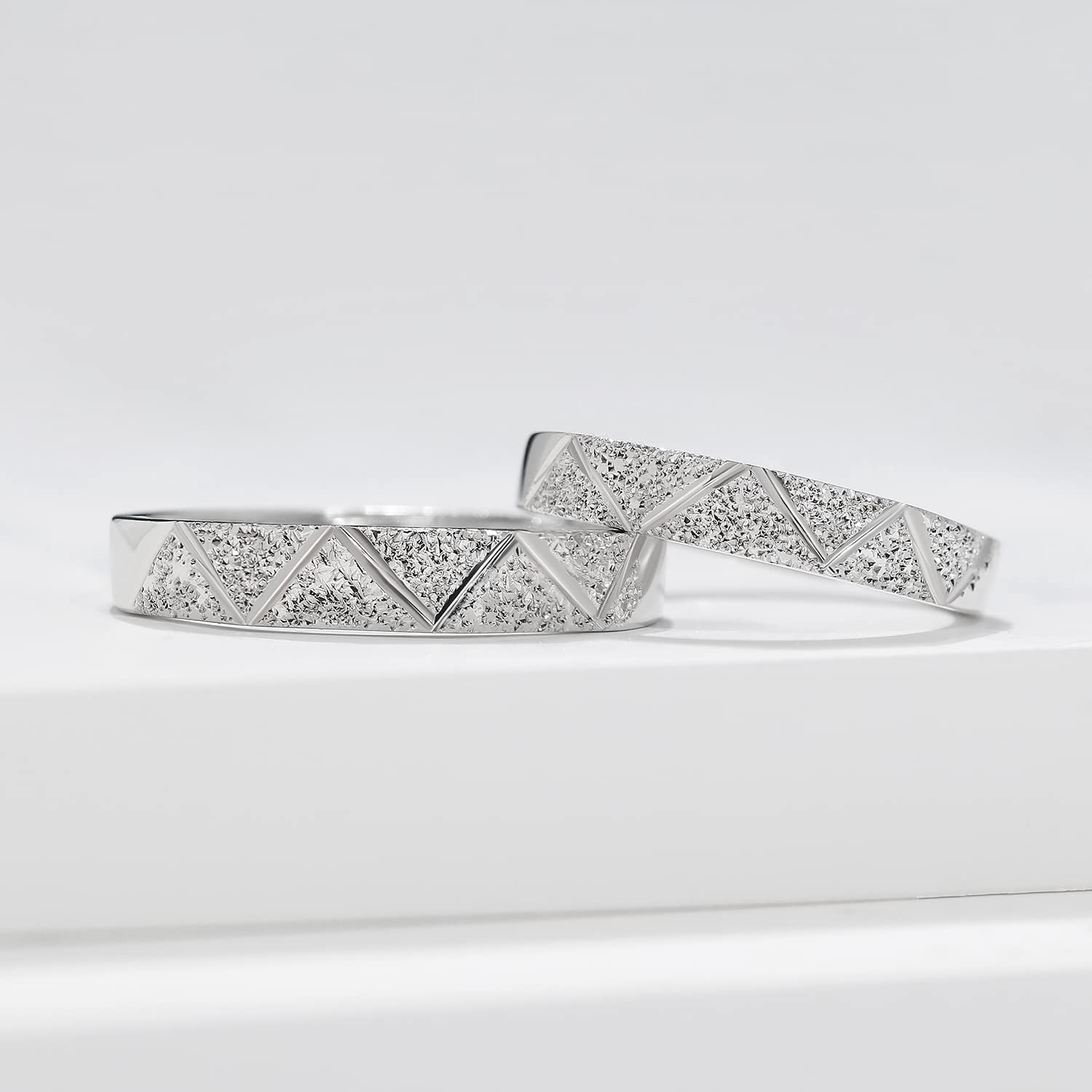 Meissa Anello di coppia in argento Sterling Anelli di coppia personalizzati e regolabili per uomini e donne Anello di promessa di matrimonio Anello di fidanzamento per anniversari