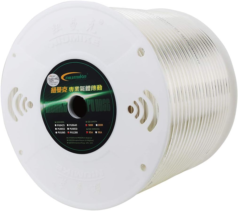 Tор Brаndѕ Pro Air Hose, PU Air Tubing Pipe Hose,100 Meter (328FT), 12mm OD x 8mm ID Tор Brаndѕ Pro Air Hose, PU Air Tubing Pipe Hose,100 Meter (328FT), 12mm OD x 8mm ID