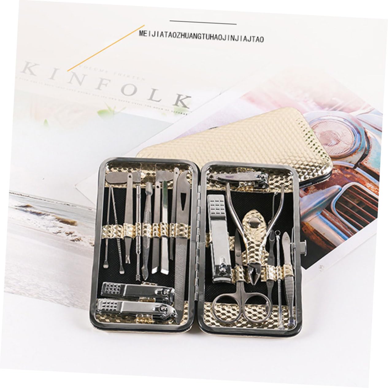 Didiseaon Nail Trimmer Set 19pcs Manicure Kit for Women Fingernail Kit Nail Cutter Tool