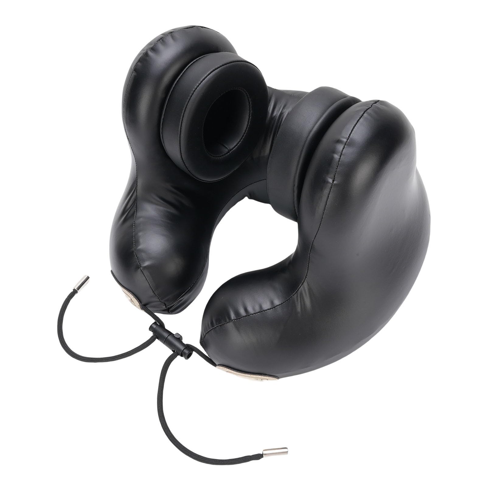 Almohada de Viaje para el Cuello con Auriculares, Almohada Musical Inalámbrica en Forma de U, Espuma Viscoelástica, Orejeras con Cancelación de Ruido, Batería de 72 Horas para Avión, Coche,