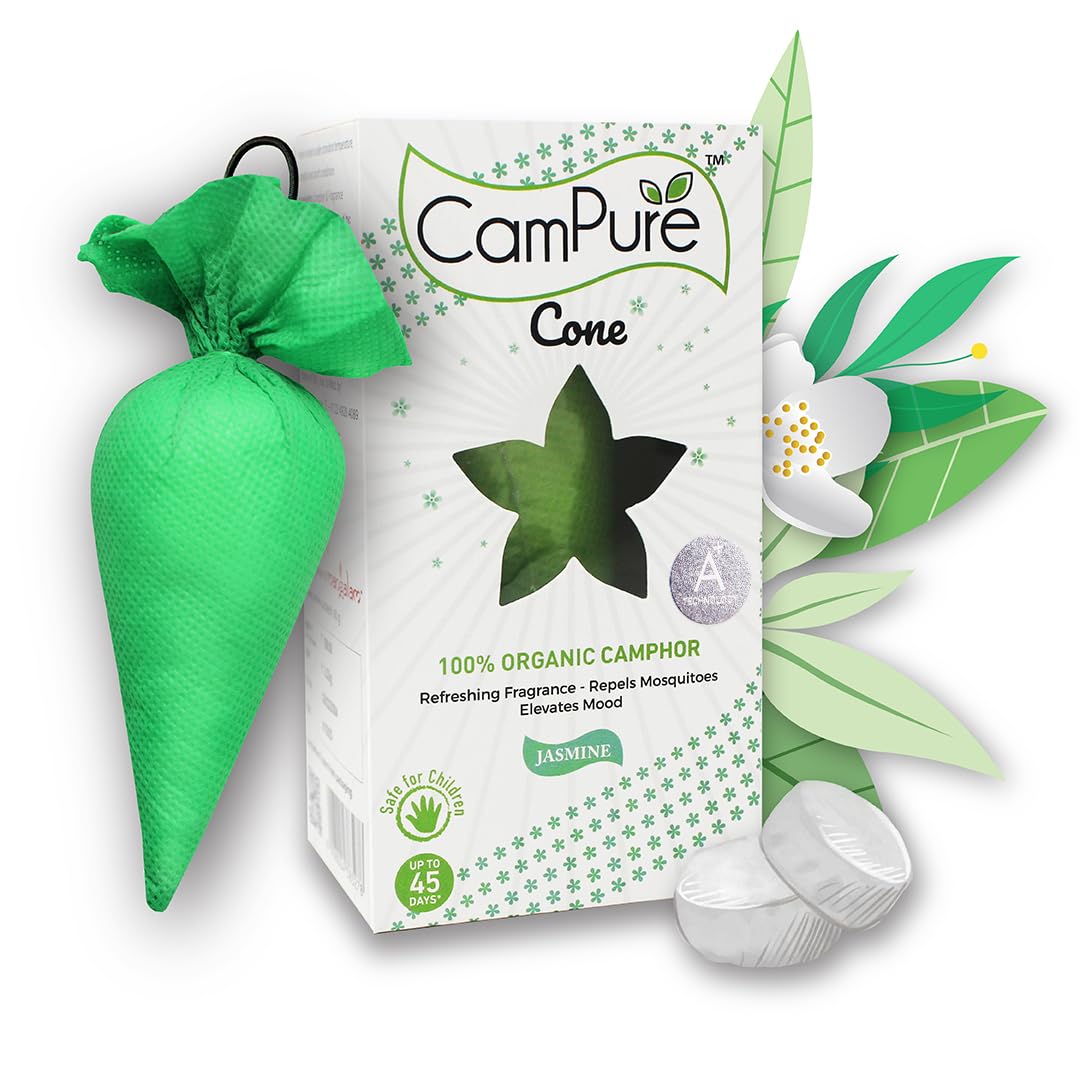 See full amazon price history chart for CamPure Camphor Cone (Jasmine) Pack Of 2-100% Organic | Air Freshener For Car, Wardrobe, Office Cabins, Drawers, Travel Bag & Bathroom CamPure Camphor Cone (Jasmine) Pack Of 2-100% Organic | Air Freshener For Car, Wardrobe, Office Cabins, Drawers, Travel Bag & Bathroom (B07PCHB5XN) Amazon Price History, Amazon Price Tracker