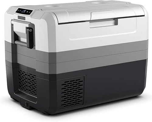 GOFLAME Refrigerador portátil para automóvil de 58 cuartos (55 litros), compresor congelador de -14.8 F a 50 F, refrigerador eléctrico de puerta