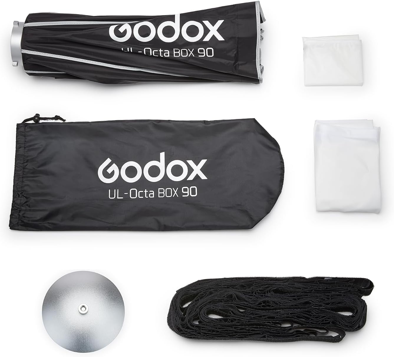Godox UL-Octa 90cm Quick Release Octagonal Softbox, Foldable 35" Octabox Fast Setup, Universal Bowens Mount Soft Box with Diffusers/Honeycomb Grid for Portrait Photgraphy Studio Monolight Video Light