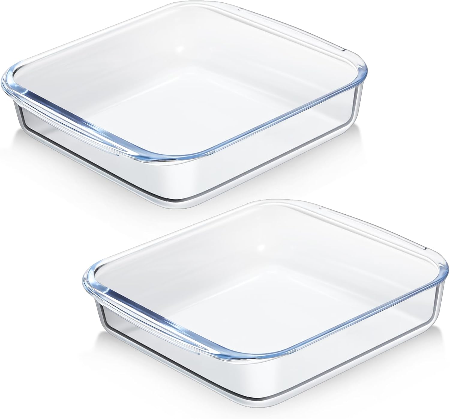 Sliner 2 Pcs Basics Glass Baking Dish 1.9 Quarts Square