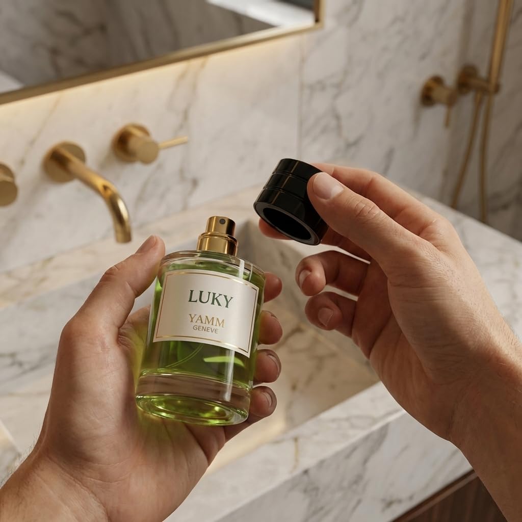 Luky | Estratto di profumo 50 ml | Profumo misto uomo e donna | Mughetto, fiori bianchi e note ozonizzate | fresco, pulito e luminoso | lusso e lunga tenuta