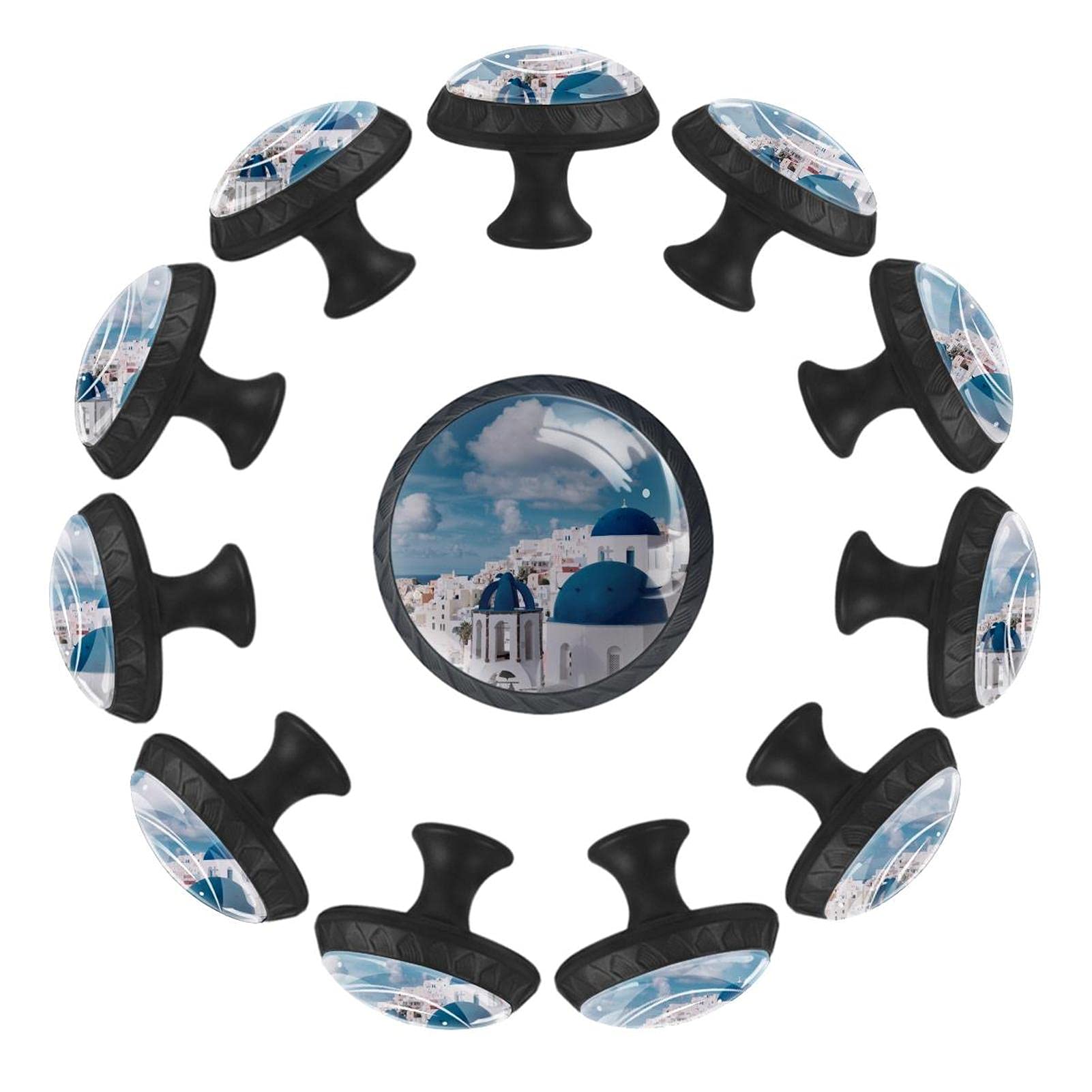 Bouton de tiroir rond Santorini en lot de 12 pour réparer et moderniser une commode usée
