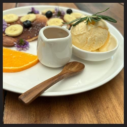 Miniatura 6 de NUTTA - Cucharas pequeñas de madera para cocinar, condimentos de miel, pimienta, azúcar, sal, té, café, helado (10 piezas)