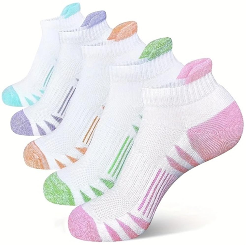 Breathable Cotton Ankle Socks Comfortable Fit for Daily Routine Walking Training Shoes Soft Stretch Design (pack of 5, Multicolor)-image-30