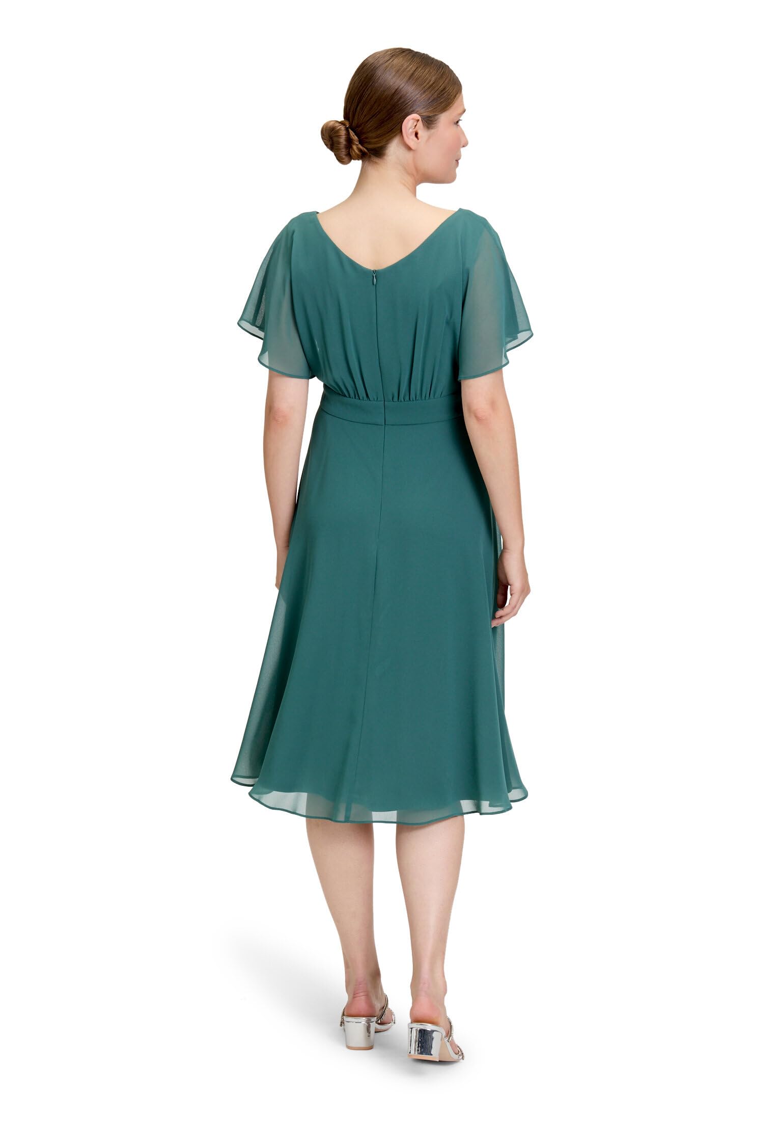 Vera Mont Damska sukienka koktajlowa, Dark Emerald, 46