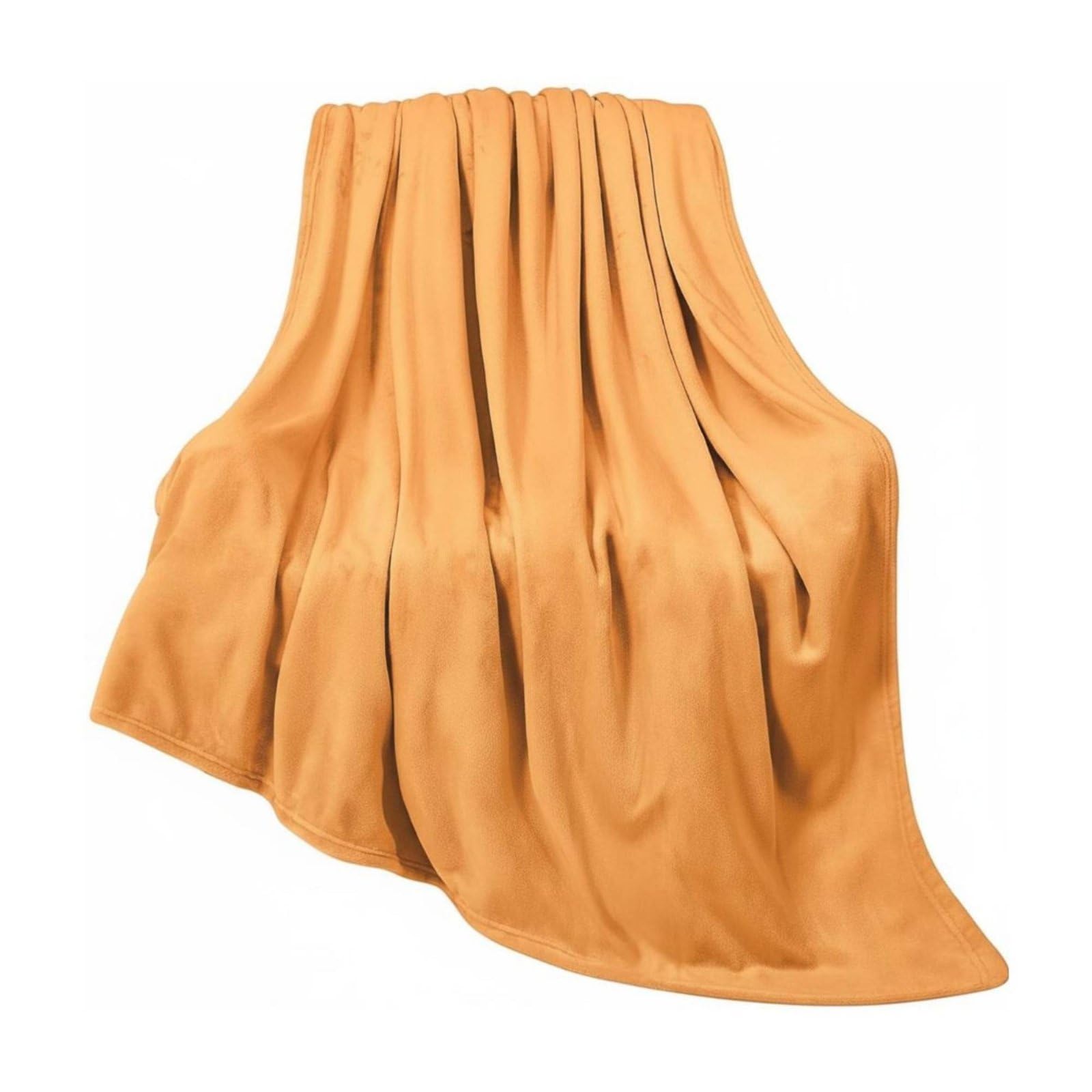 Warm Luxurious Flannel Blanket All Season Soft Fleece Throw Solid Color Cozy Blanket for Sofa, Bed, Couch, Khaki, 100x150cm | Home & Garden | Bedding | Blankets & Throws-image-24