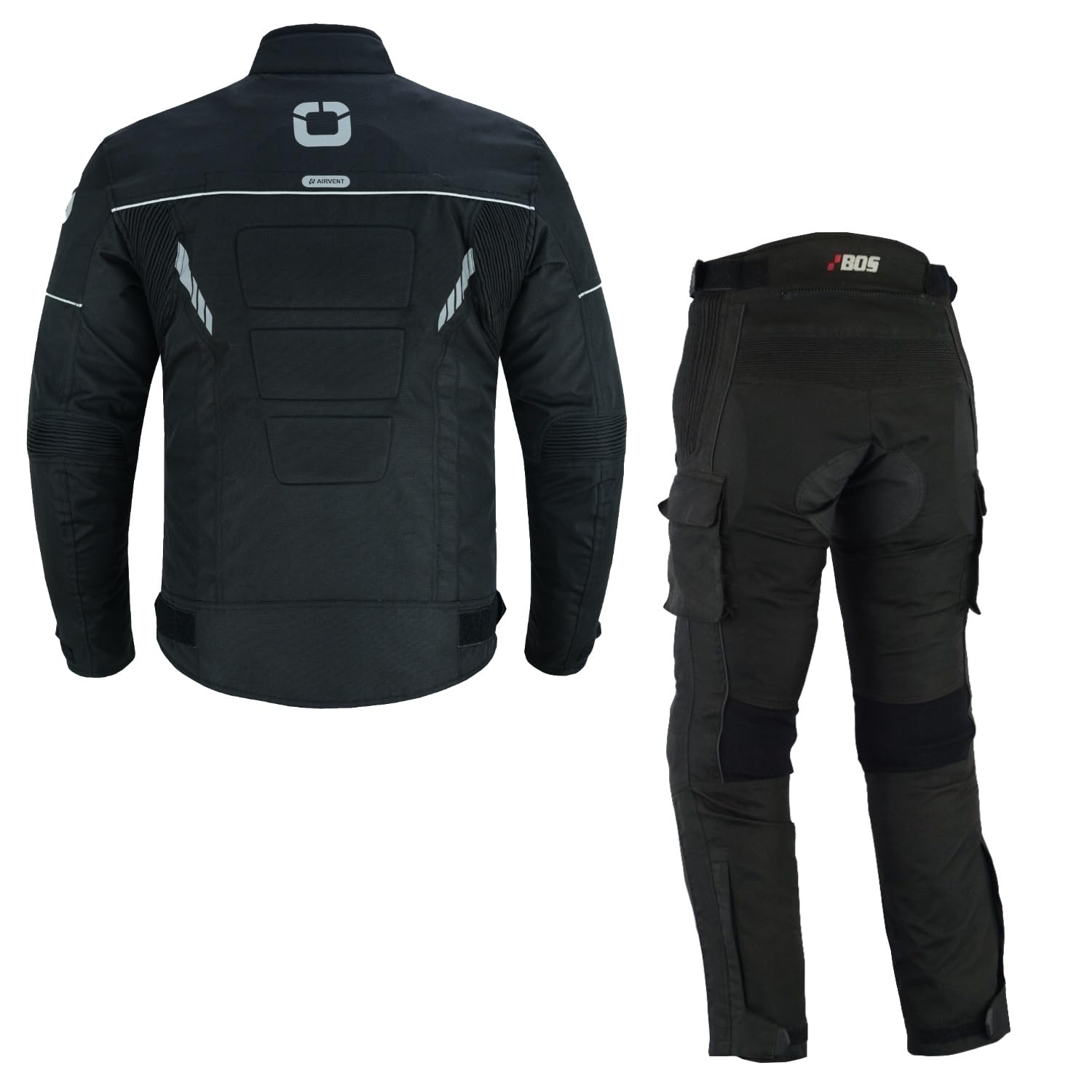 Motorradkombi Textil 2-teilig mit CE Protektoren – Motorradjacke und Motorradhose für Herren,Wasserdichte Motorradjacke mit Hose,Herren Motorradkombi Textil