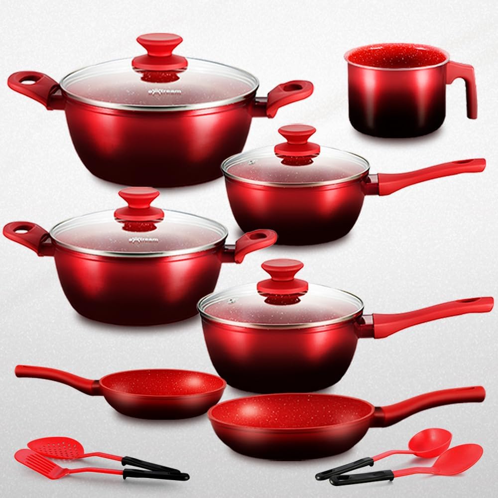 Jogo de Panelas Revestimento Ceramica Indução 11 peças Extre... - imagem principal do produto