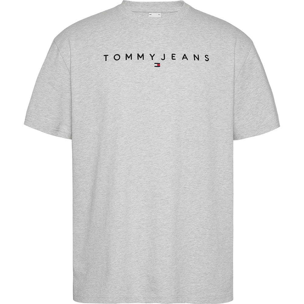 Tommy Jeans Baby Boys TJM Reg Linear Logo Tee Ext Dm0dm20744 S/S T-Shirt, Grey (Silver Grey), XL UK