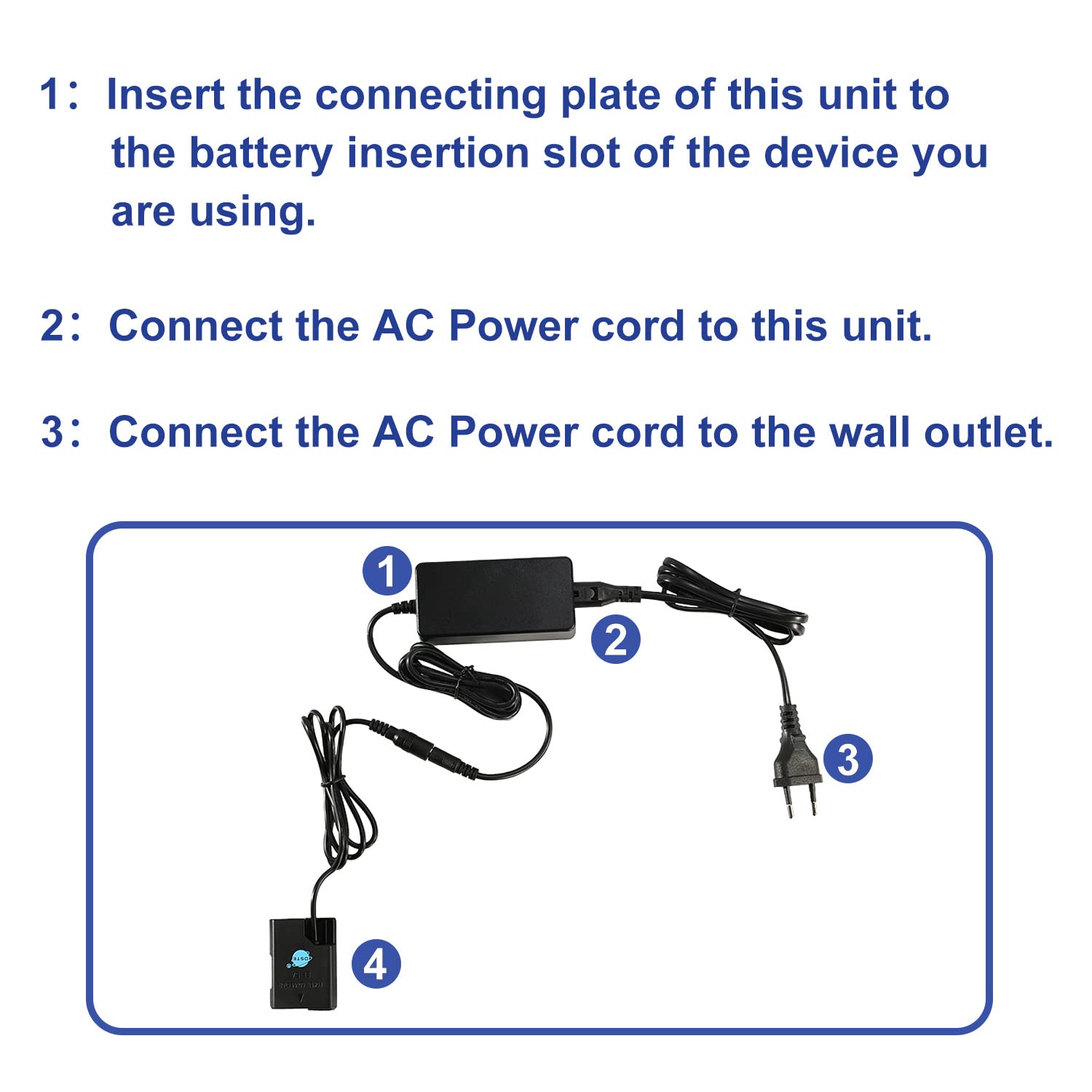 DSTE EH-5 AC - Alimentatore di rete EP-5A, compatibile con Nikon EN-EL14, D3300, D3400, D5300, D5500, D5600, D3200, D5200, D5100, D3S Df, Coolpix P7000, P7100