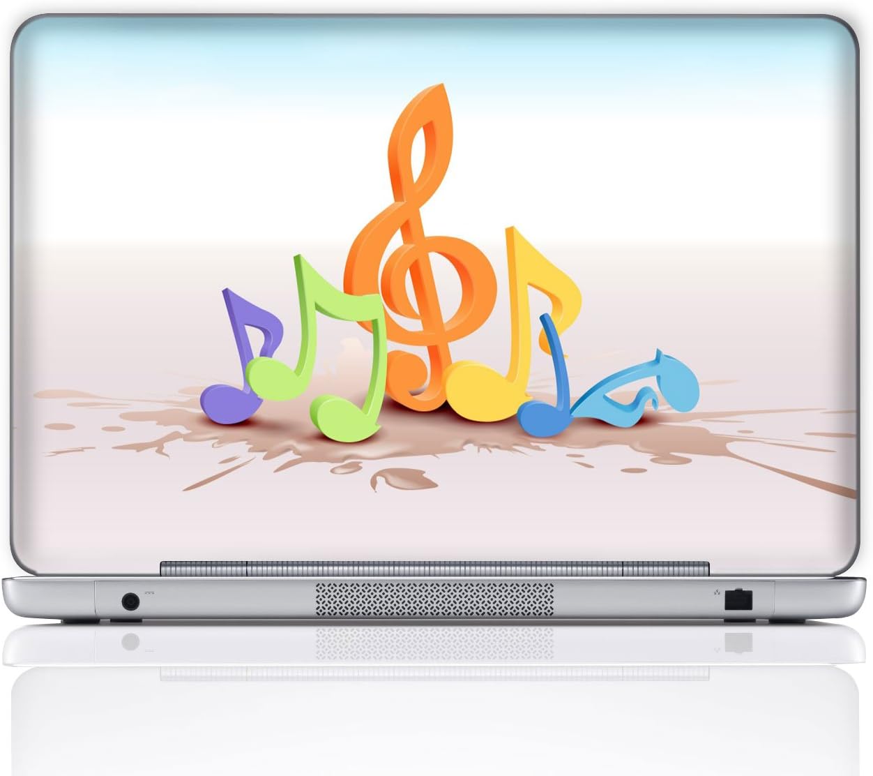 Meffort Inc 14 Inch Laptop Notebook Skin Sticker Cover Art Decal (Free Wrist pad) - Music Note