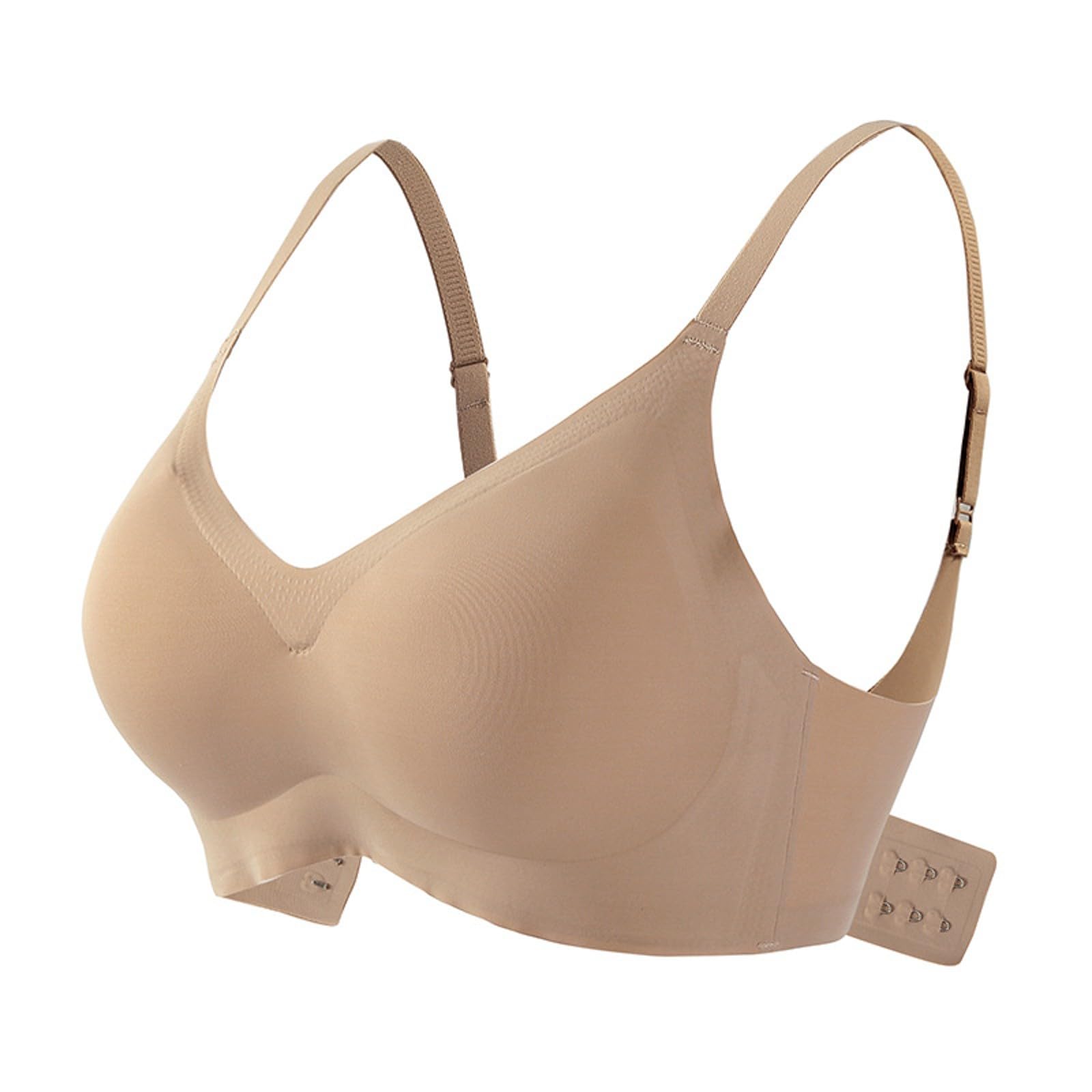 Amaframe Sujetador Sin Aros- Sujetador Sin Espalda Push Up- Transpirable Comodas Tirantes Elásticos Push Up Reductor Ejercicio Sostenes Espalda En T Diseño Cómodas Frescos Alto Impacto Deportes Bra