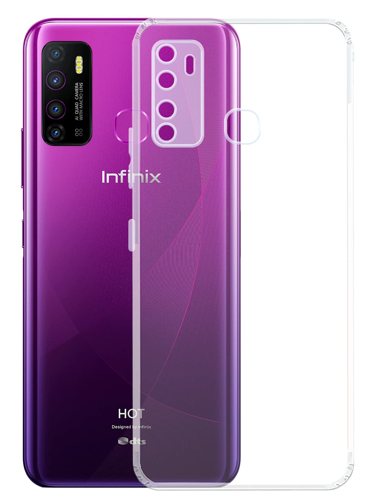 YOFO Rubber Back Cover Case for Infinix Hot 9 / Hot 9 Pro (Transparent) with Bumper Corner (B08PNHG76J) Amazon Price History, Amazon Price Tracker