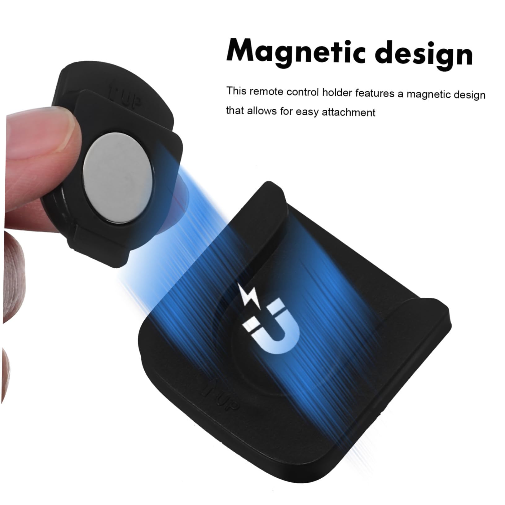PRETYZOOM 4 Set Fibbia Magnetica 6 Pezzi 3 Pezzi Neri/Ciascuno Supporti Per Console Supporto Per Telecomando Telecomando Per Tv Controller Di Cancelleria Cavi Di 6 pezzi * 4